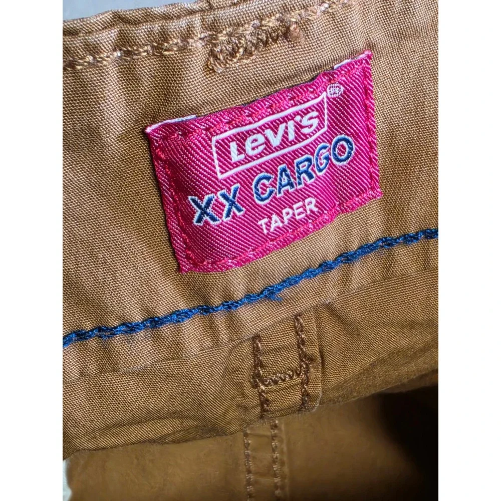Levi's XX Cargo Taper Pants Mens 36x32 Brown Stretch Canvas NWT